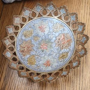 Intricate Floral Decorative Plate